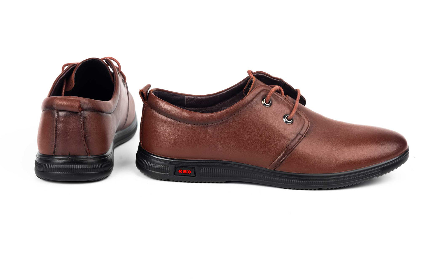 Men's genuine leather shoes MELS 57668 Brown