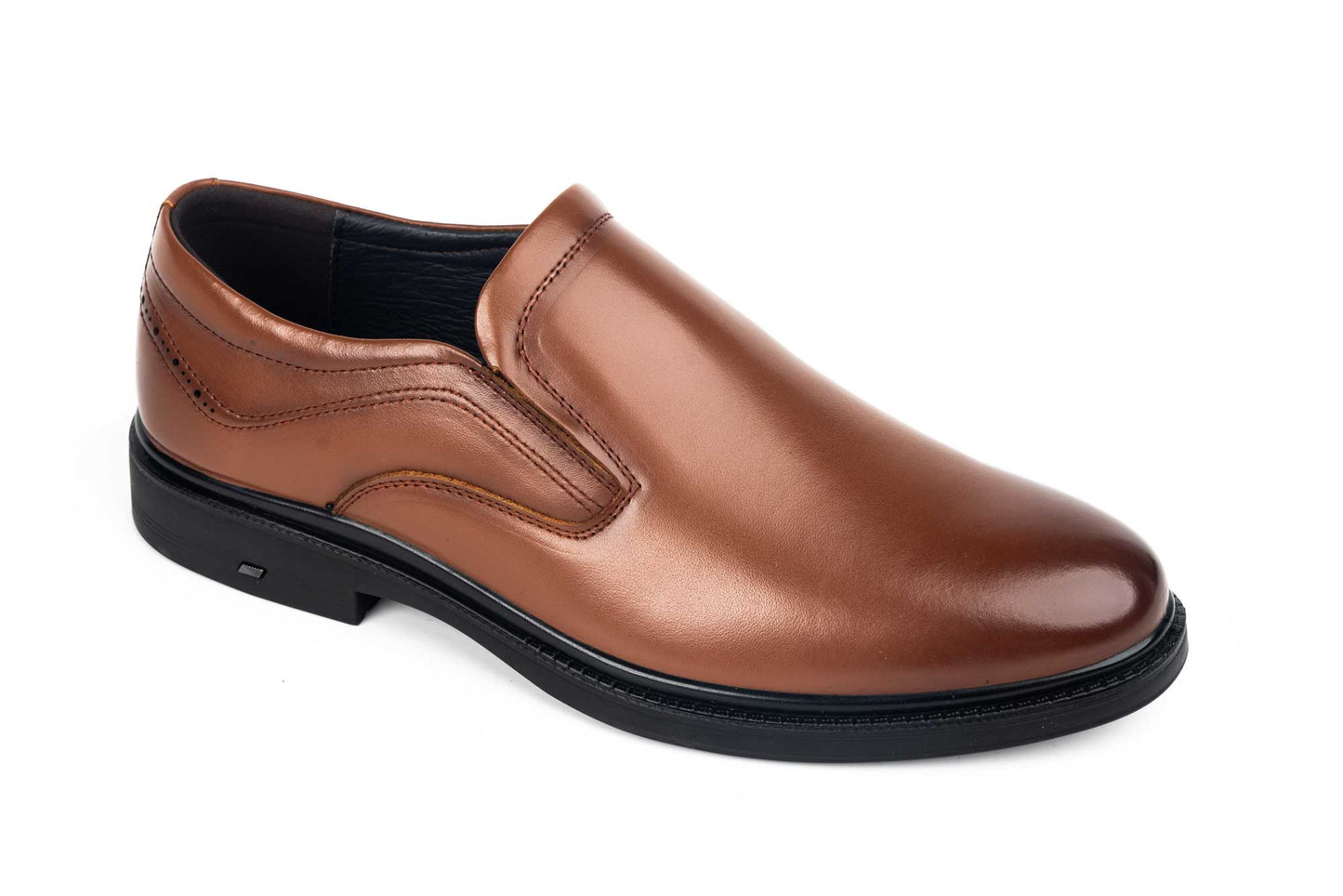 Men's casual shoes made of genuine leather MELS 8762 brown