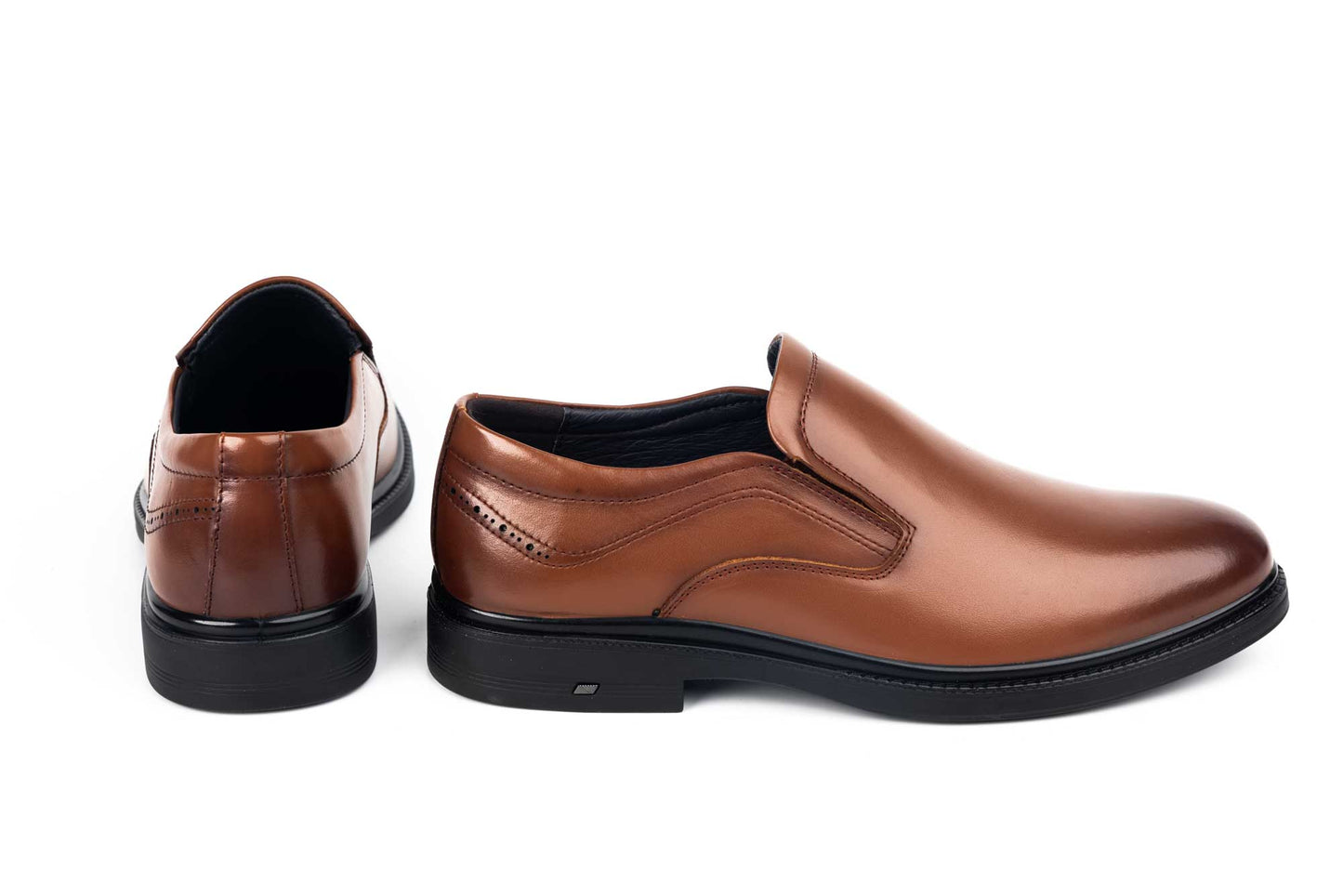 Men's casual shoes made of genuine leather MELS 8762 brown