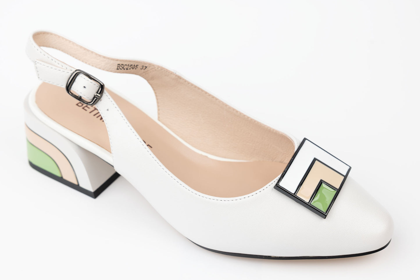 Women's genuine leather shoes BETINA 2504 White