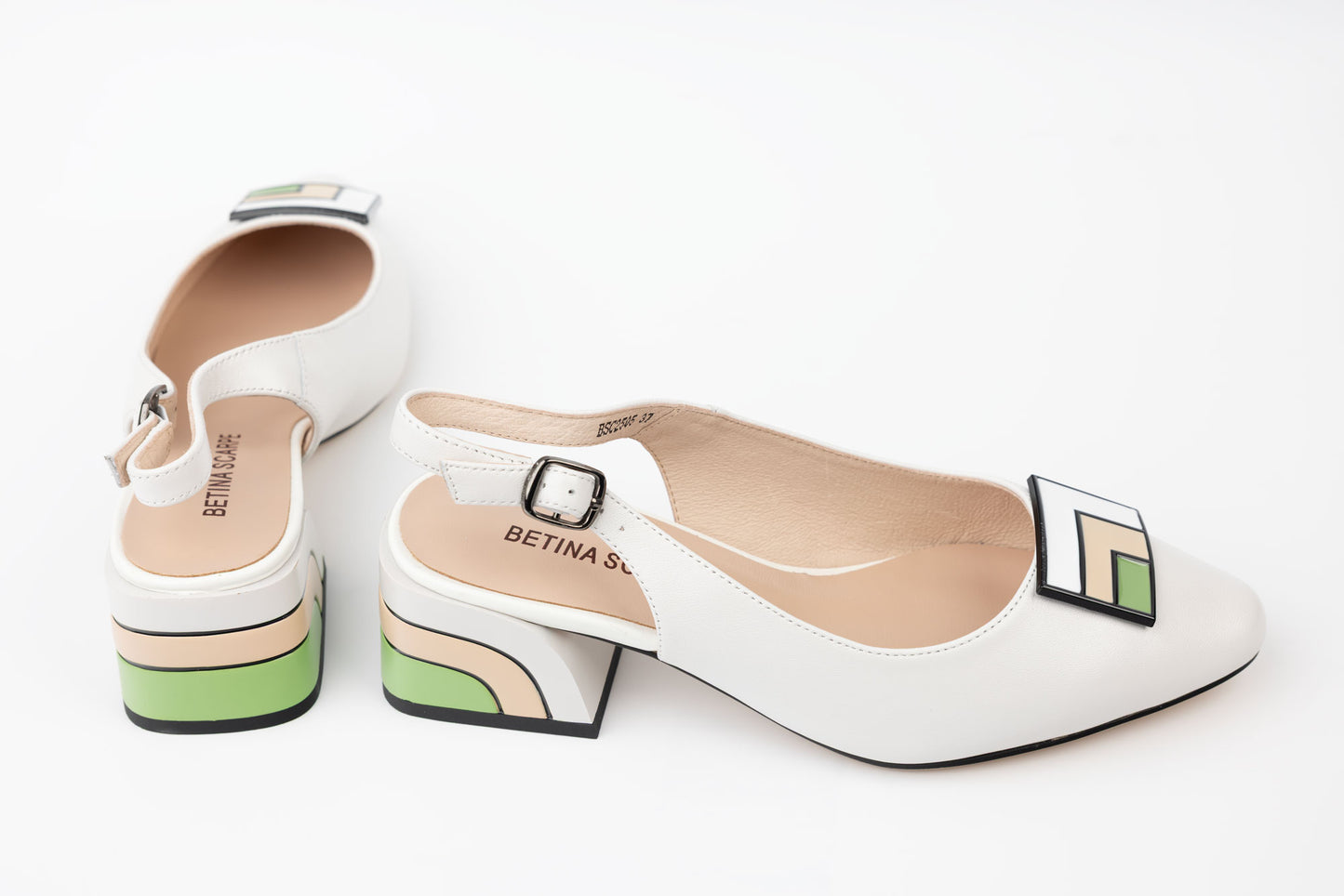 Women's genuine leather shoes BETINA 2504 White