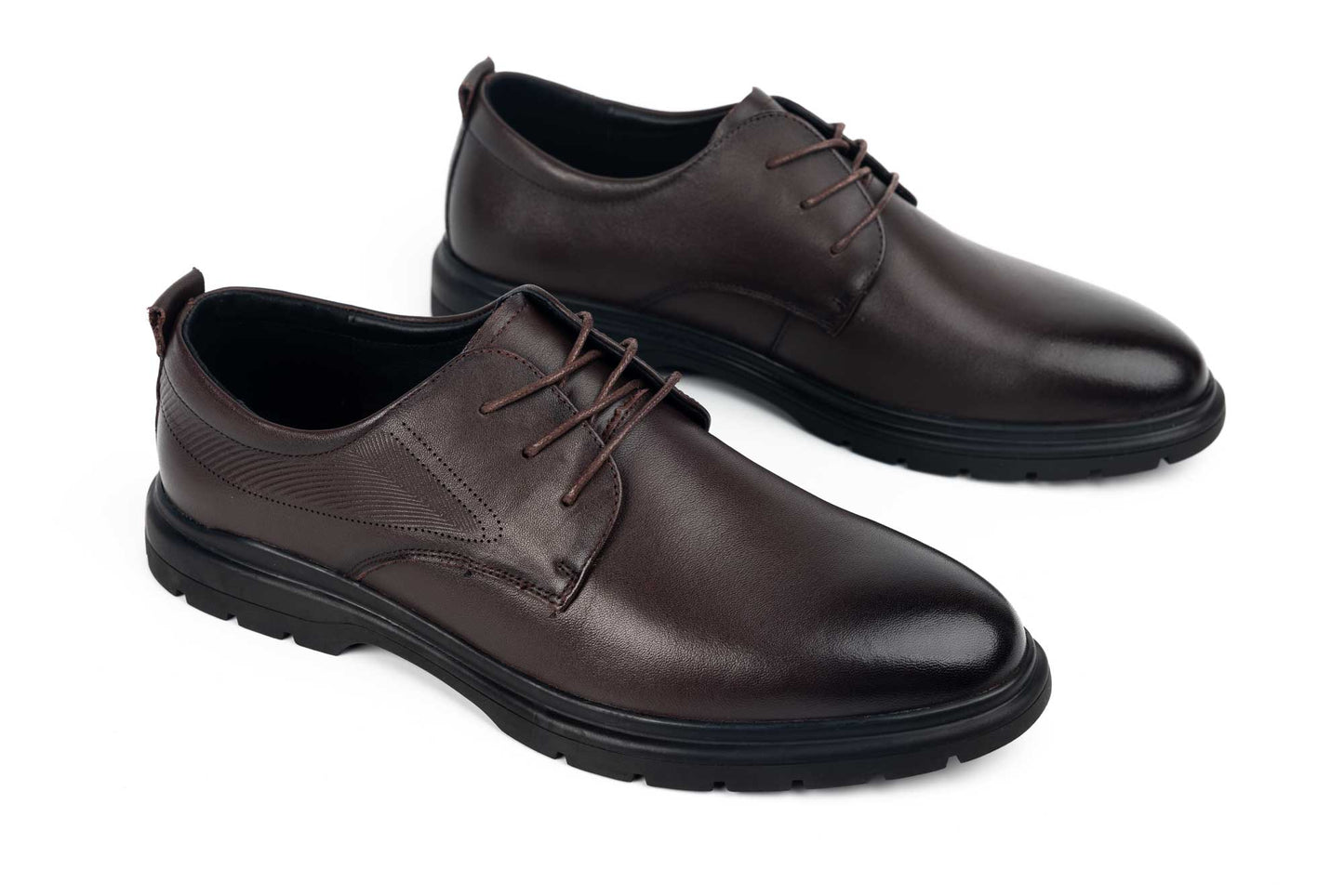 Men's casual shoes made of genuine leather MELS 826 brown