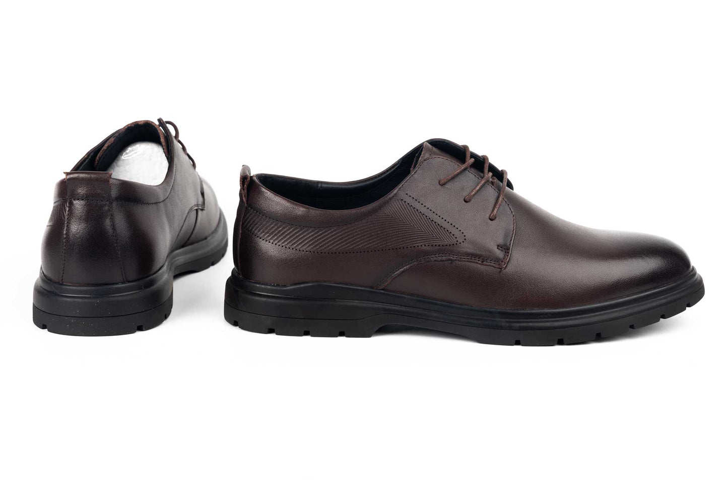 Men's casual shoes made of genuine leather MELS 826 brown