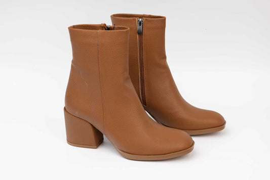 Ghete dama casual piele ecologica LONDON 6001-17 Taba