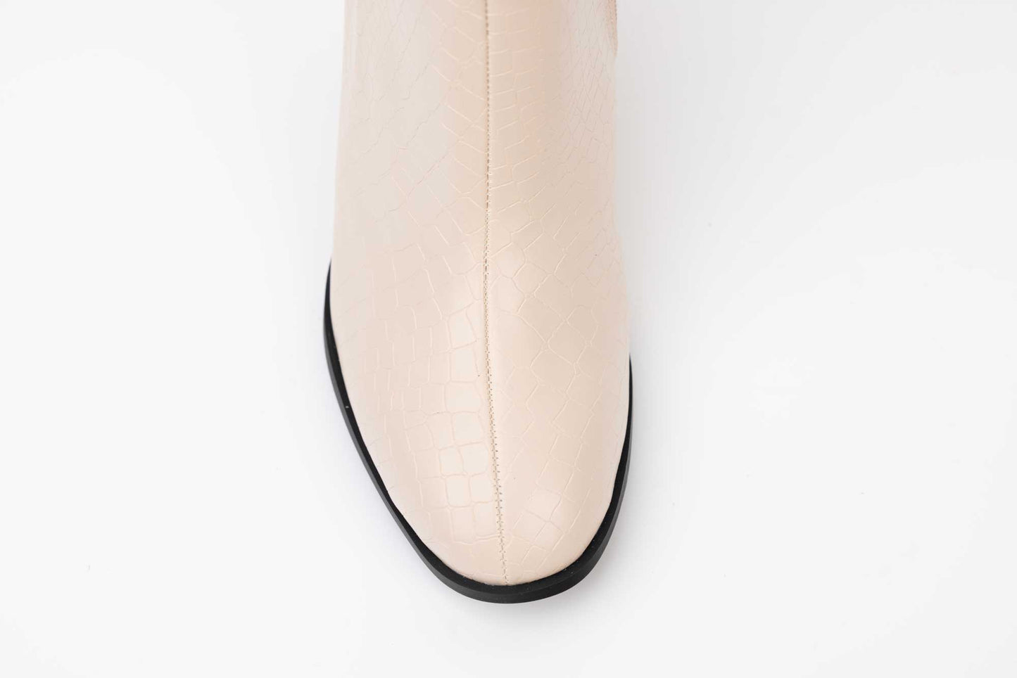 Women's casual boots made of eco-leather LONDON 9203-18 beige