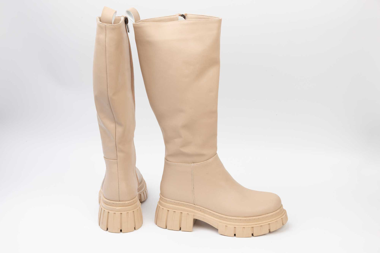 Women's boots eco-leather premium LONDON 400-17 Beige
