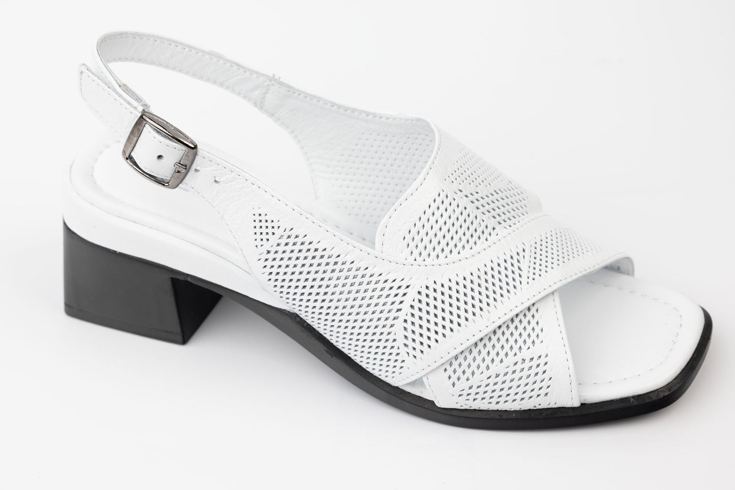 Women's genuine leather sandals LSD 1021 White