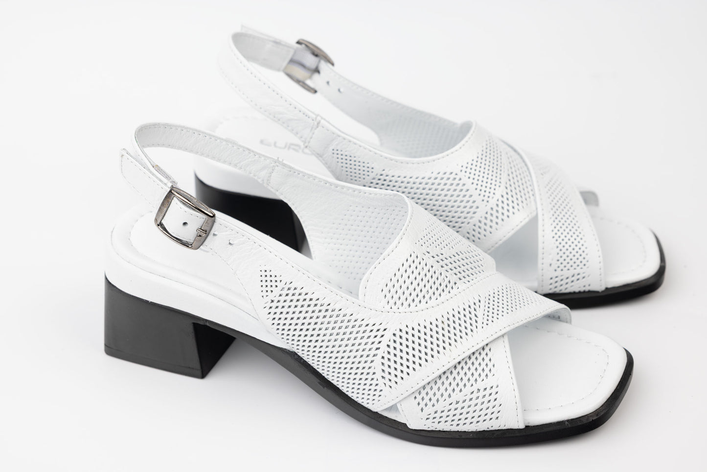 Women's genuine leather sandals LSD 1021 White
