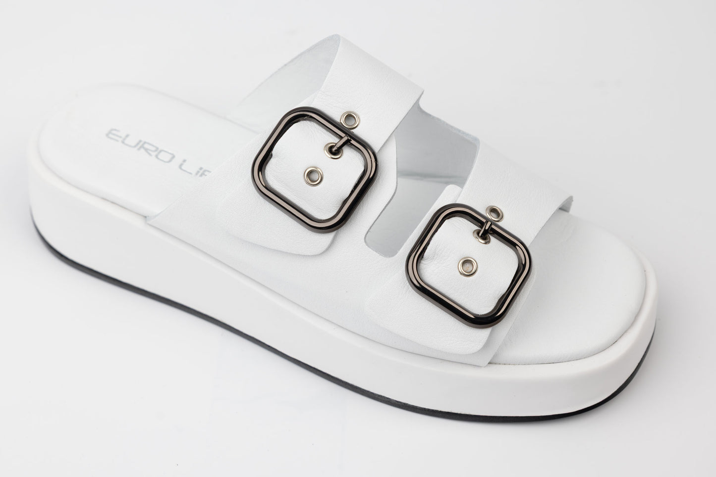 Saboti dama piele naturală LSD 0404 Alb