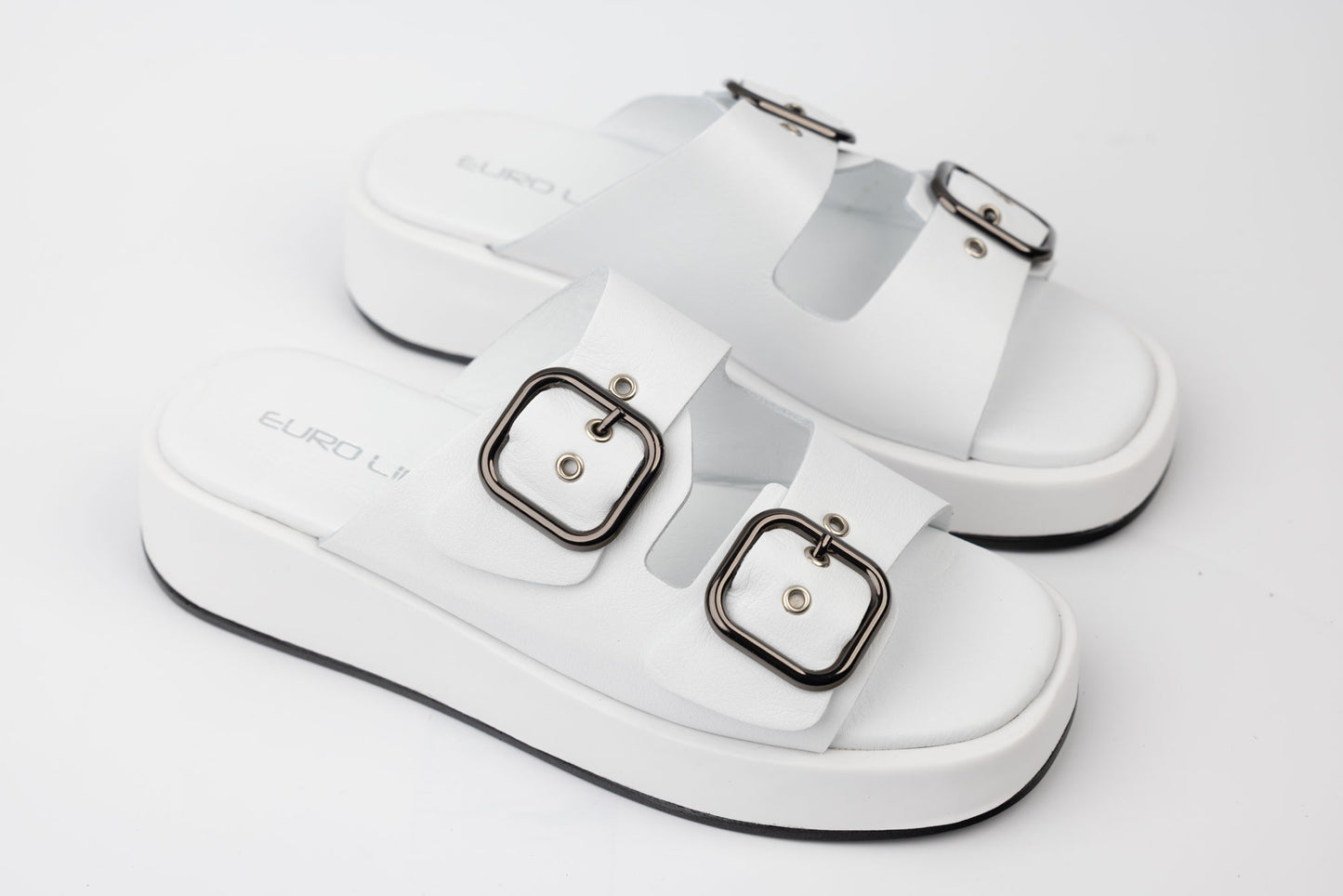 Saboti dama piele naturală LSD 0404 Alb