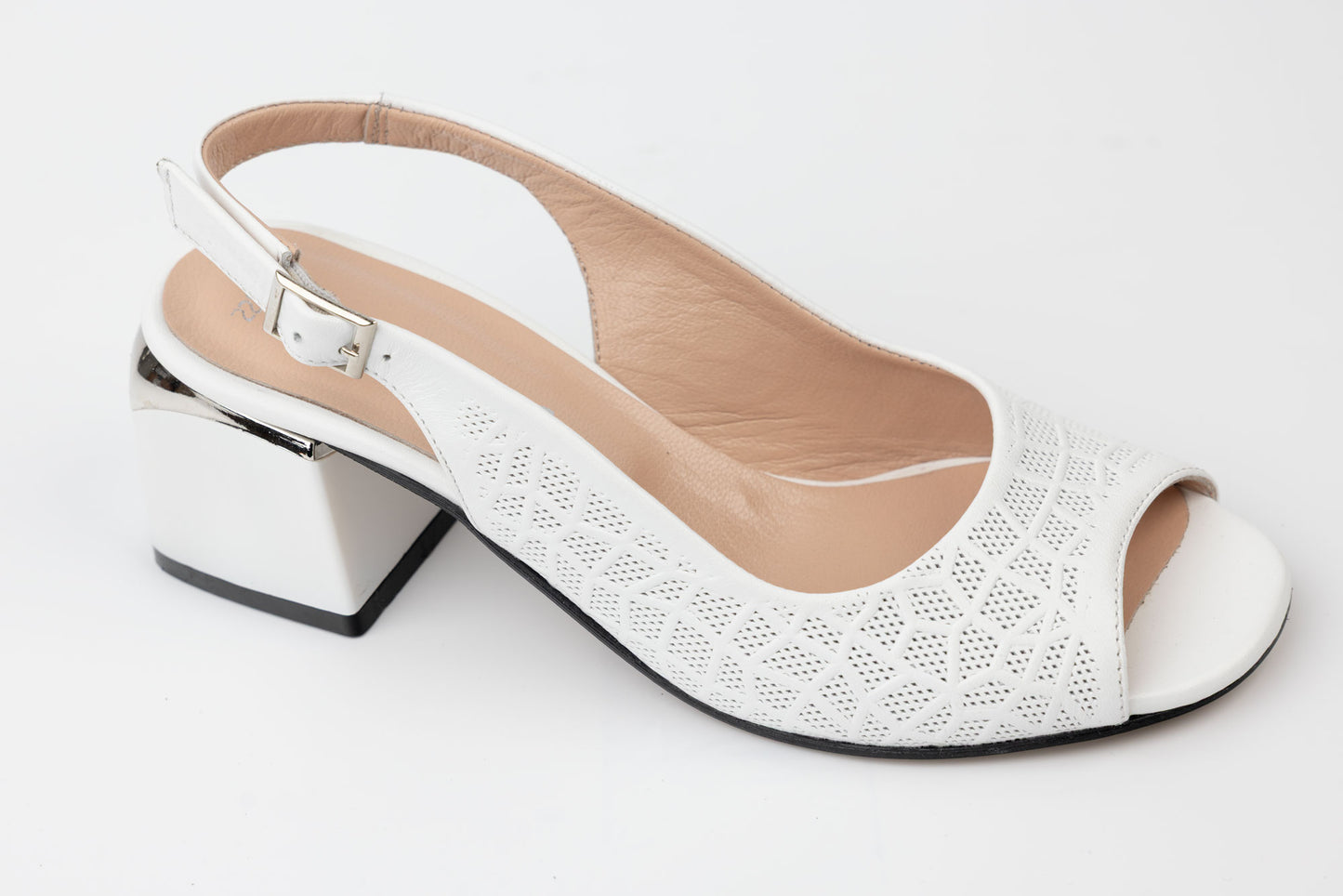 Women's genuine leather sandals LSD 220 White