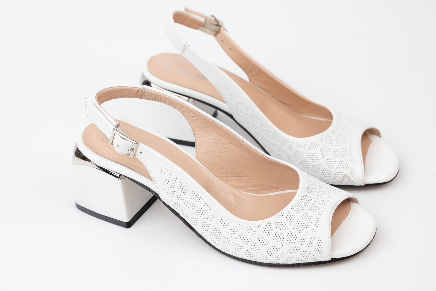 Women's genuine leather sandals LSD 220 White