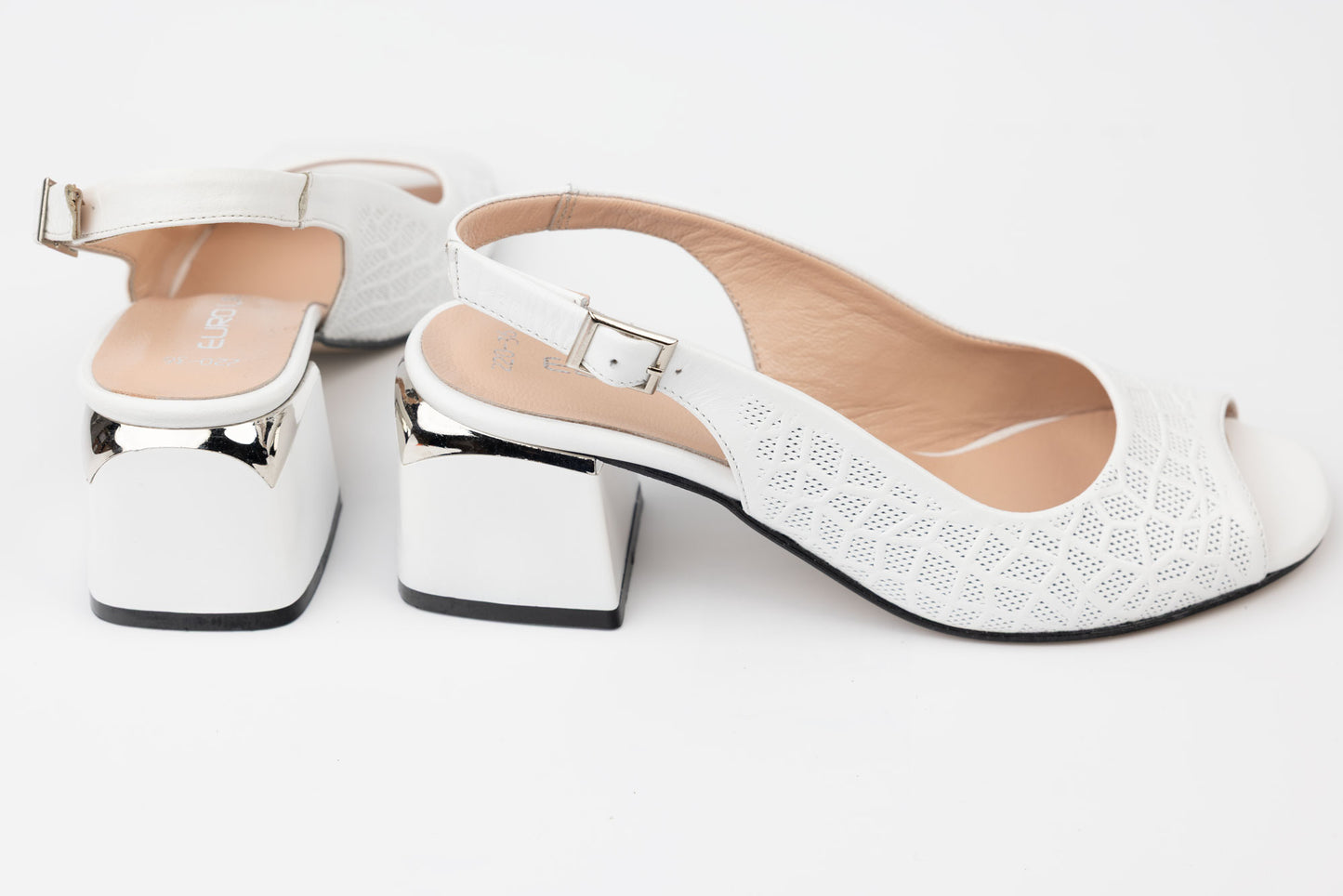 Women's genuine leather sandals LSD 220 White