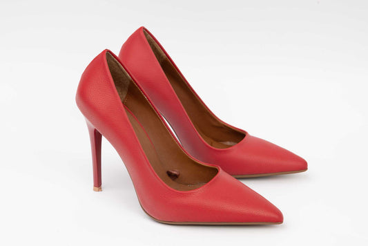 Pantofi dama stiletto  piele eco LONDON 1900-14 Rosu