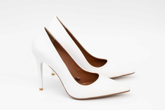 Pantofi dama piele eco premium LONDON 1900-14 Alb