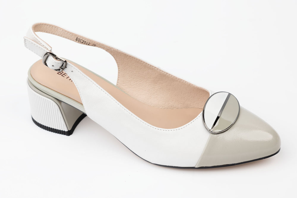 Pantofi dama piele naturală BETINA 2501 Alb