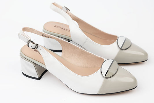Pantofi dama piele naturală BETINA 2501 Alb