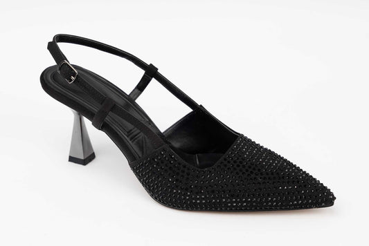 Pantofi dama din saten cristale LONDON 207-17 N