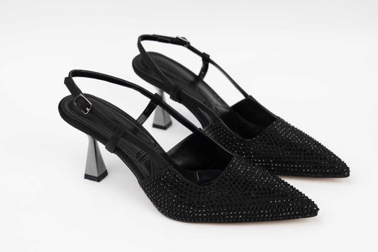 Pantofi dama din saten cristale LONDON 207-17 N