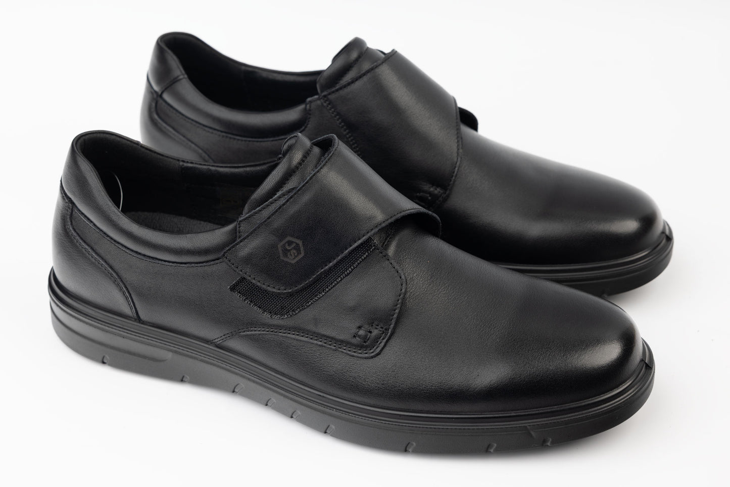 Men's genuine leather shoes JOHAN 8012 N with velcro