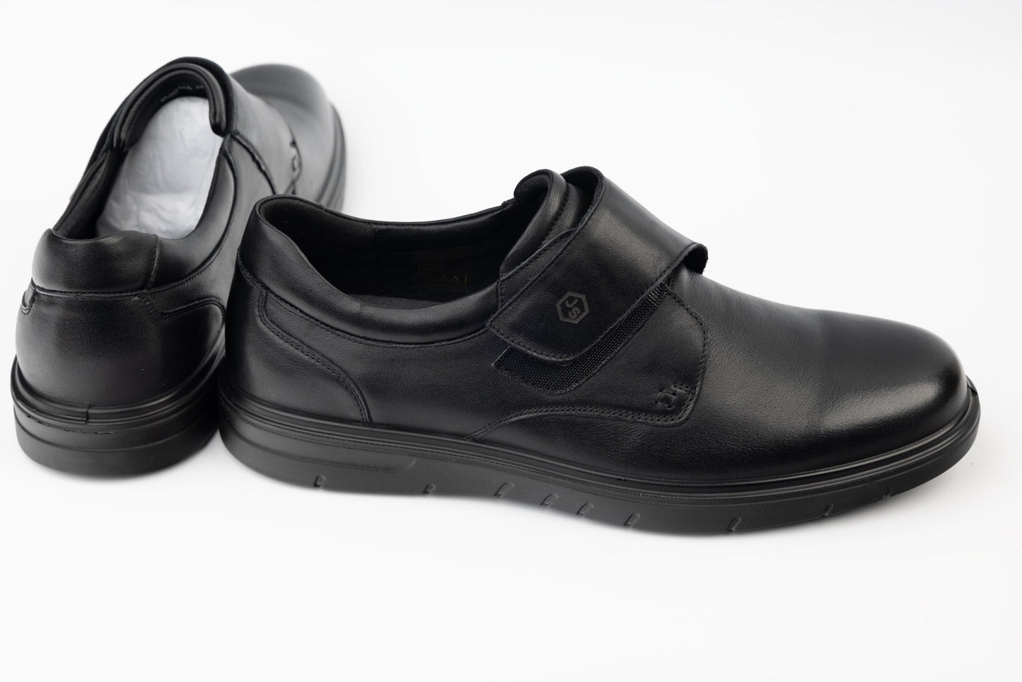 Men's genuine leather shoes JOHAN 8012 N with velcro