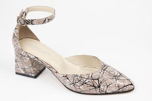 Pantofi dama piele naturală decupați LSD 2318 Vizon