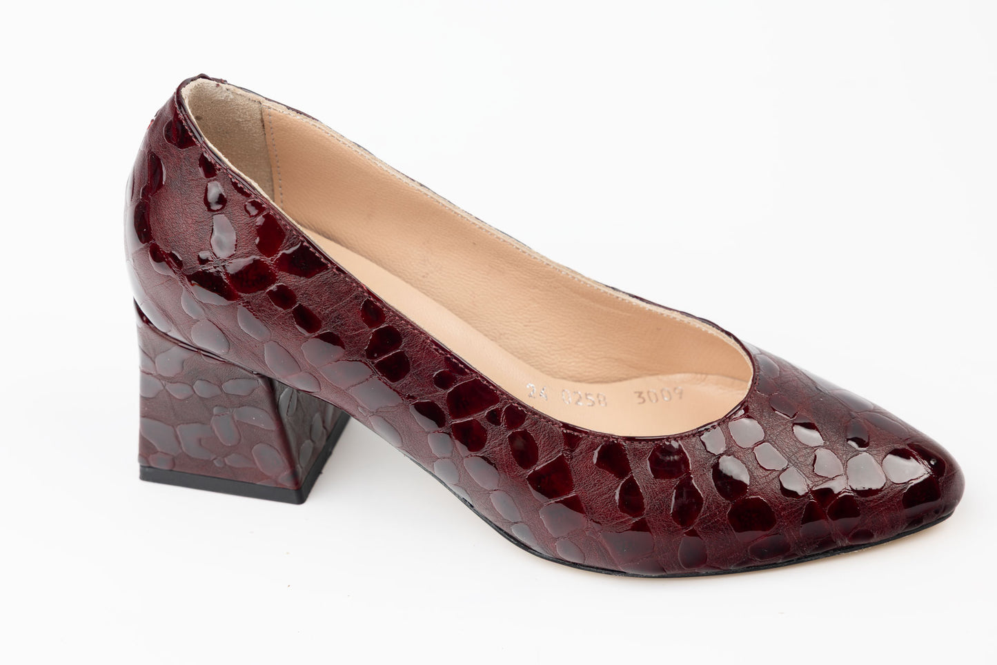 Women's genuine leather shoes LSD 0258 Bordo Croco