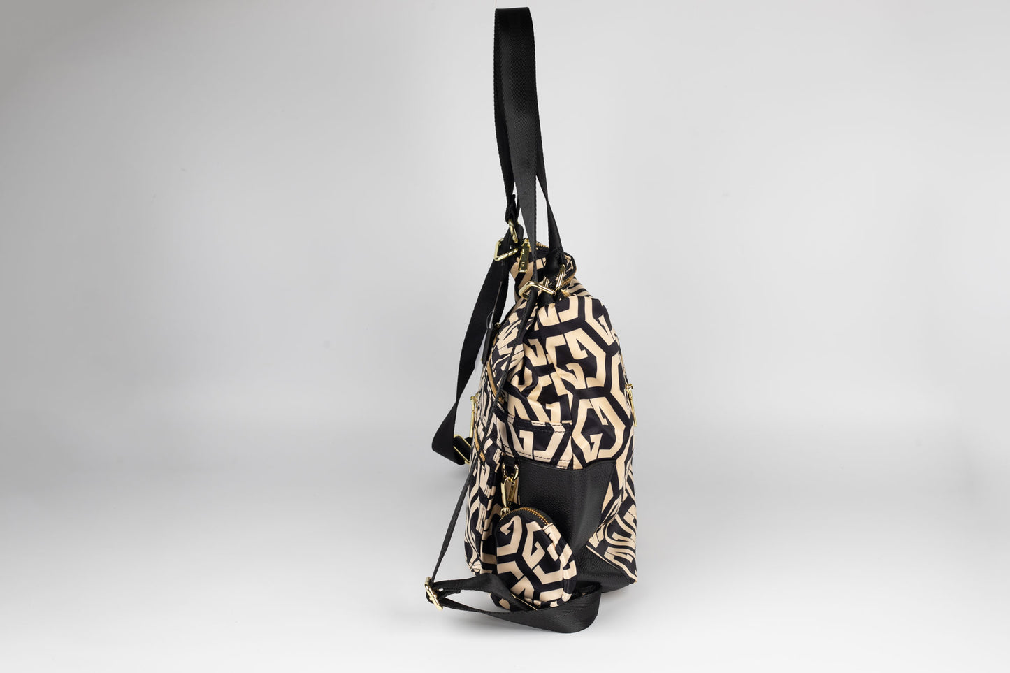 Rucsac/geanta de umăr  din piele naturală cu textil FENIX FASHION 2222 N