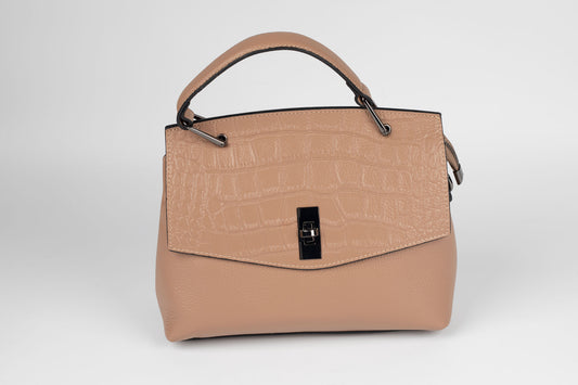 Geanta din piele naturală FENIX FASHION 98 KHAKI