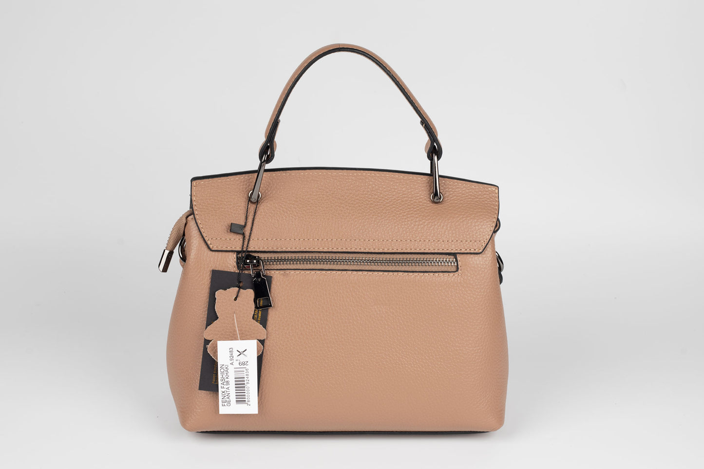 Geanta din piele naturală FENIX FASHION 98 KHAKI