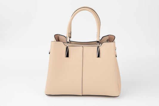 Geanta din piele naturală FENIX FASHION 89538 APRICOT