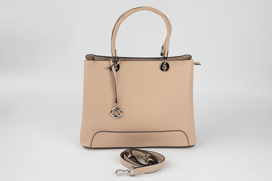 Geanta din piele naturală FENIX FASHION 097 APRICOT