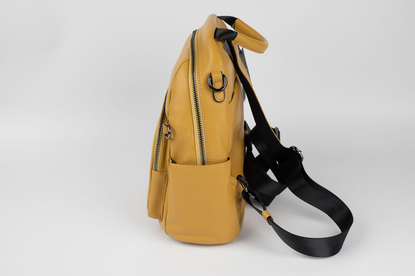 Rucsac din piele naturală FENIX FASHION 9091 YELLOW