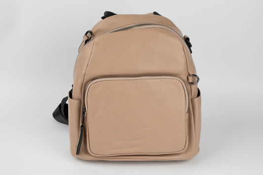 Rucsac din piele naturală FENIX FASHION 9091 APRICOT