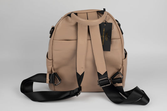 Rucsac din piele naturală FENIX FASHION 9091 APRICOT