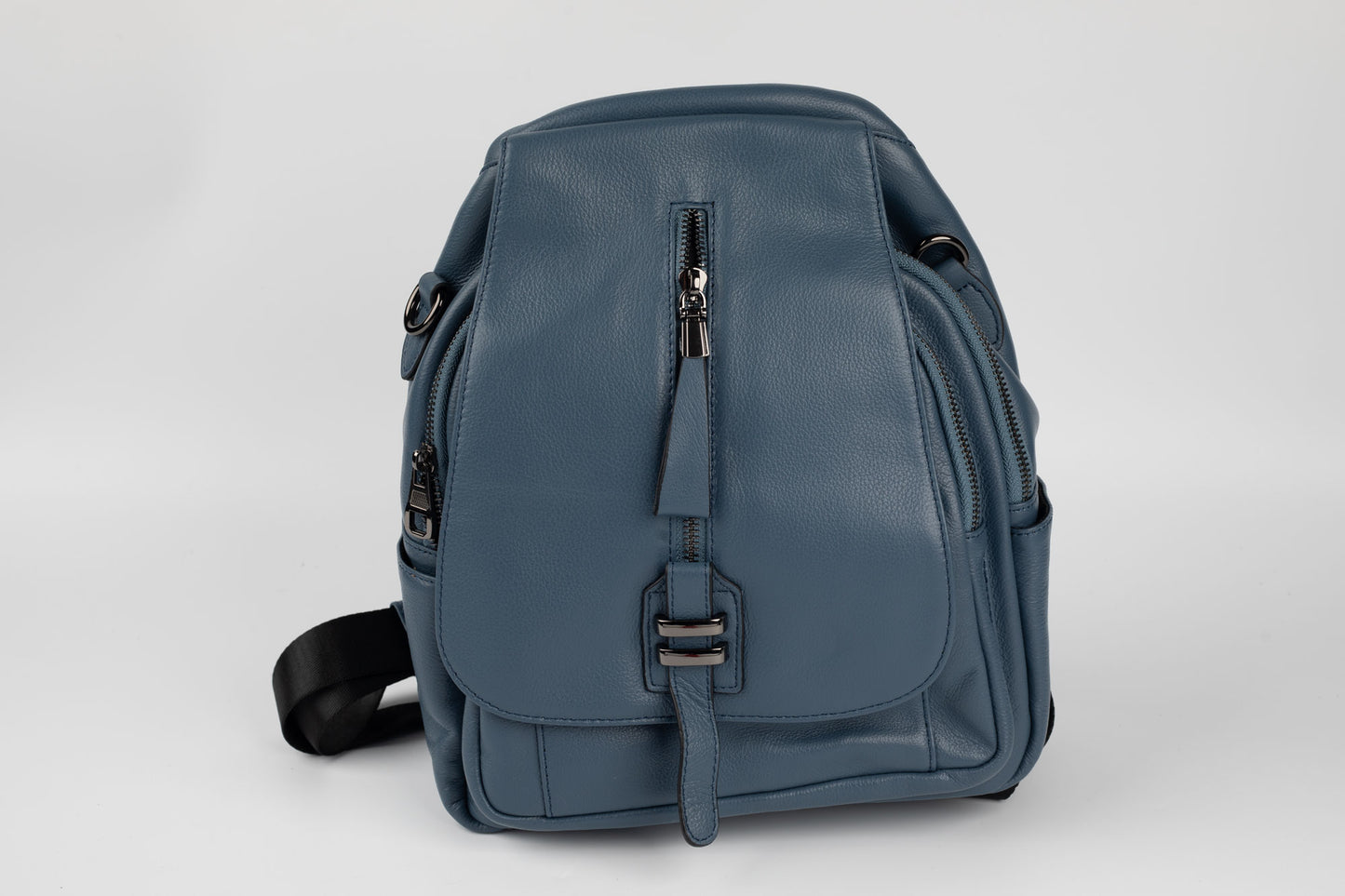 Rucsac din piele naturală FENIX FASHION 77216 BLUE