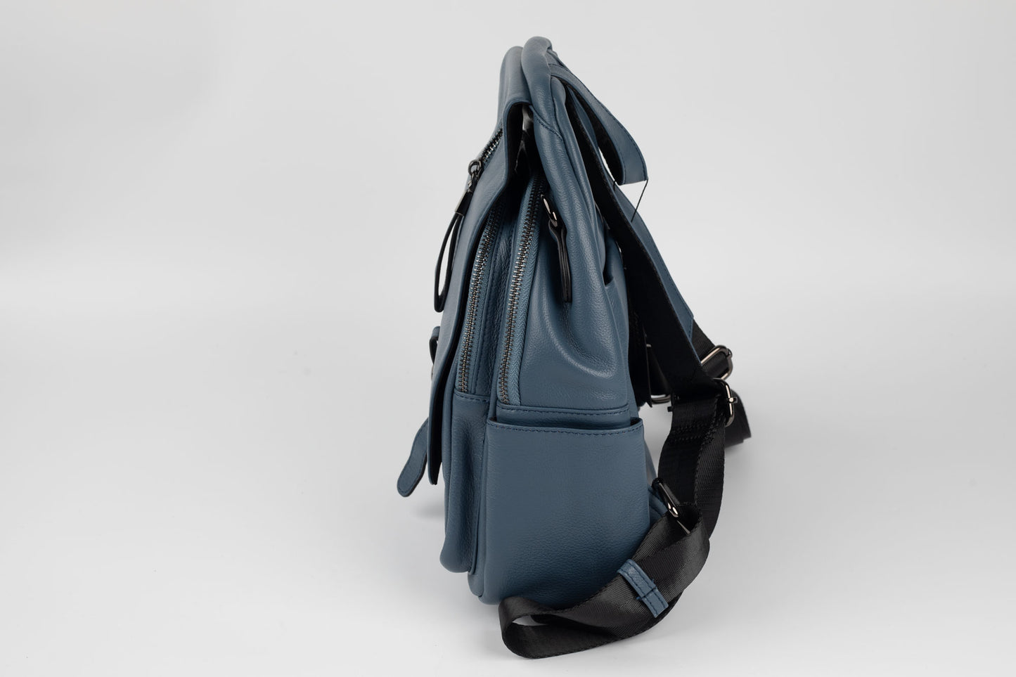 Rucsac din piele naturală FENIX FASHION 77216 BLUE