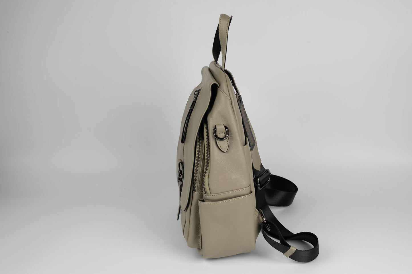Rucsac din piele naturală FENIX FASHION 77216 VERDE