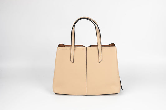 Geanta din piele naturală FENIX FASHION 77025 APRICOT