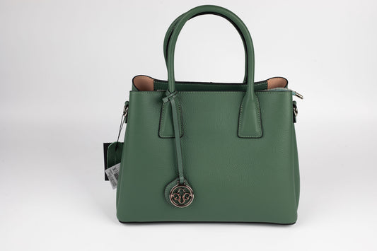 Geanta din piele naturală FENIX FASHION 89533 VERDE