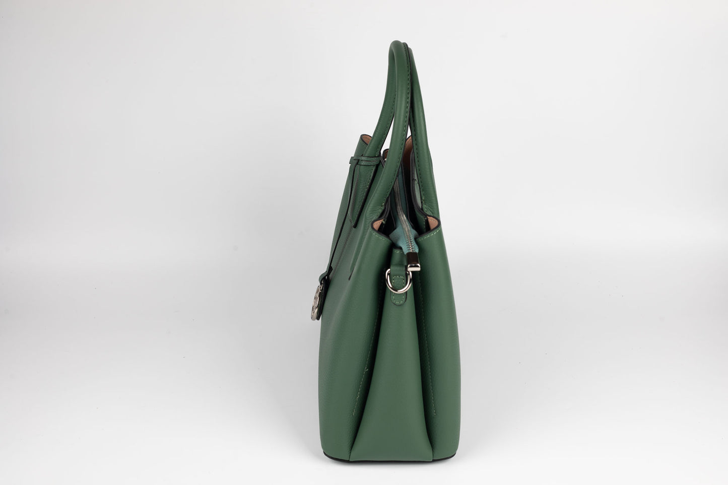Geanta din piele naturală FENIX FASHION 89533 VERDE