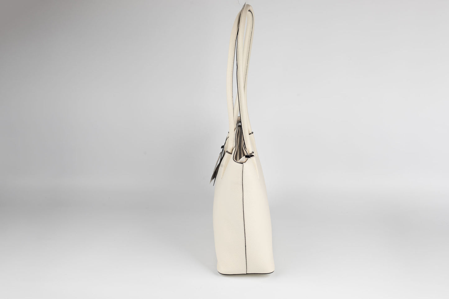 Geanta de umăr din piele naturală FENIX FASHION 8660 CREM