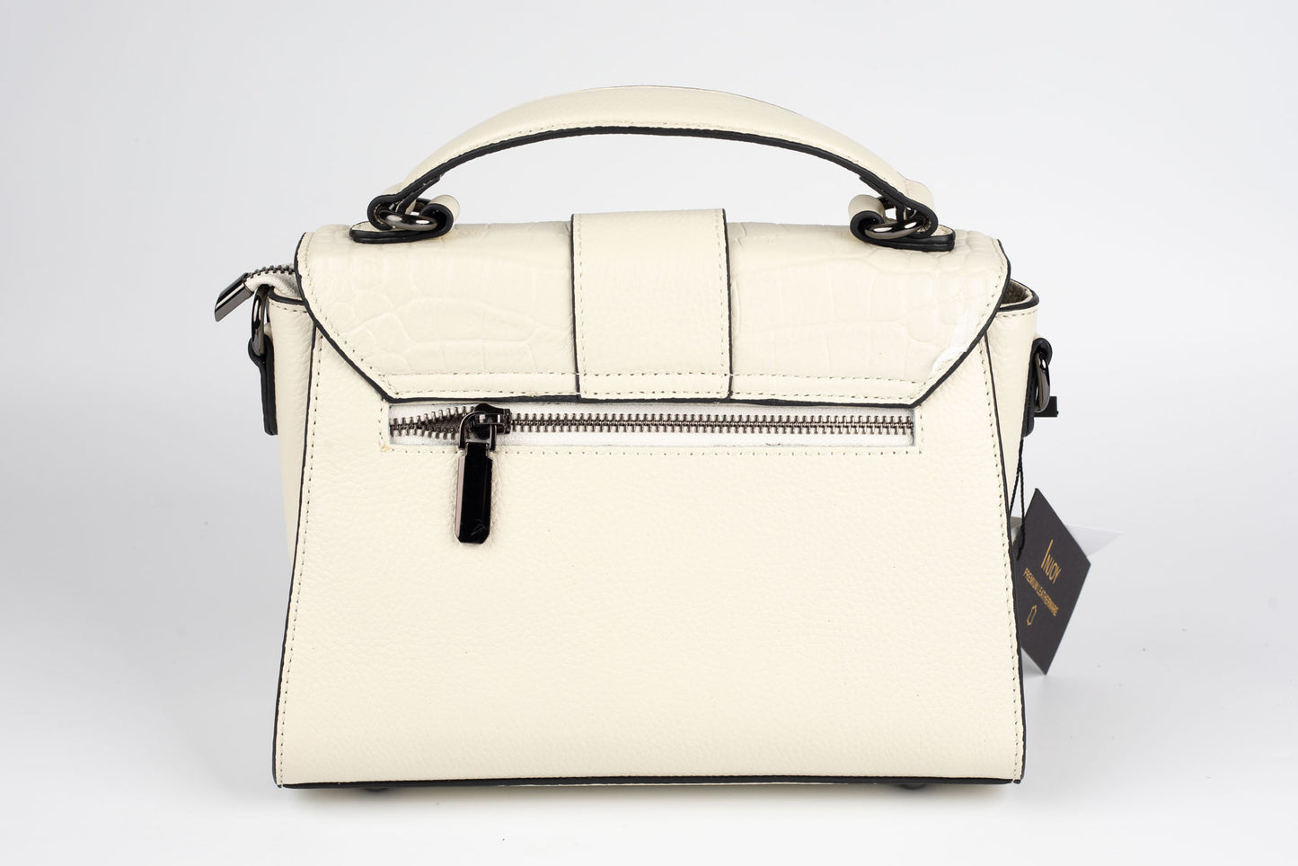 Geanta din piele FENIX FASHION 5678 ALB