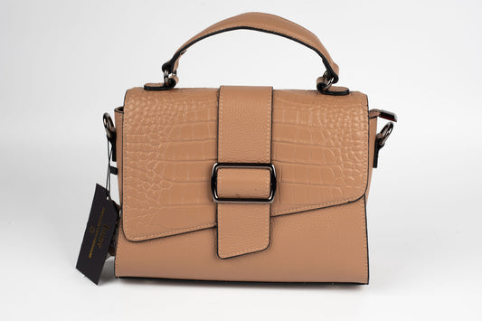 Geanta din piele naturală FENIX FASHION 5678 KHAKI