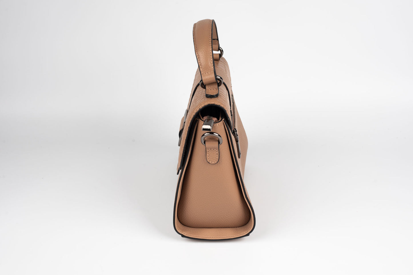 Geanta din piele naturală FENIX FASHION 5678 KHAKI