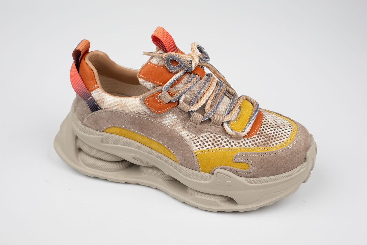 Adidași damă piele naturală FRANCO GERARDO 36868 Galben