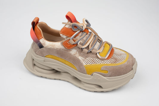 Adidași damă piele naturală FRANCO GERARDO 36868 Galben