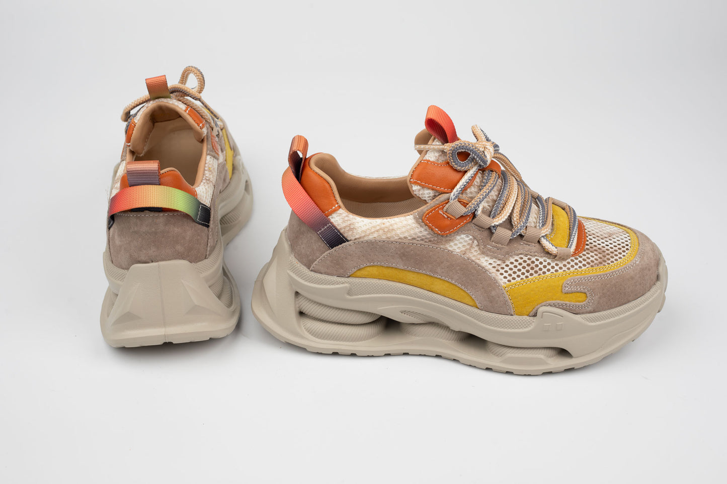 Adidași damă piele naturală FRANCO GERARDO 36868 Galben