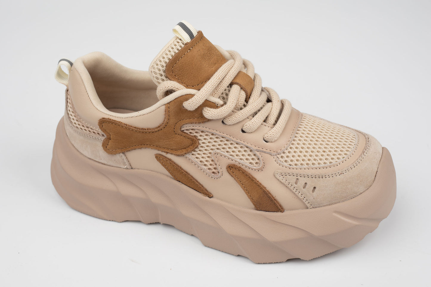 Adidași damă piele naturală FRANCO GERARDO 8255 Khaki