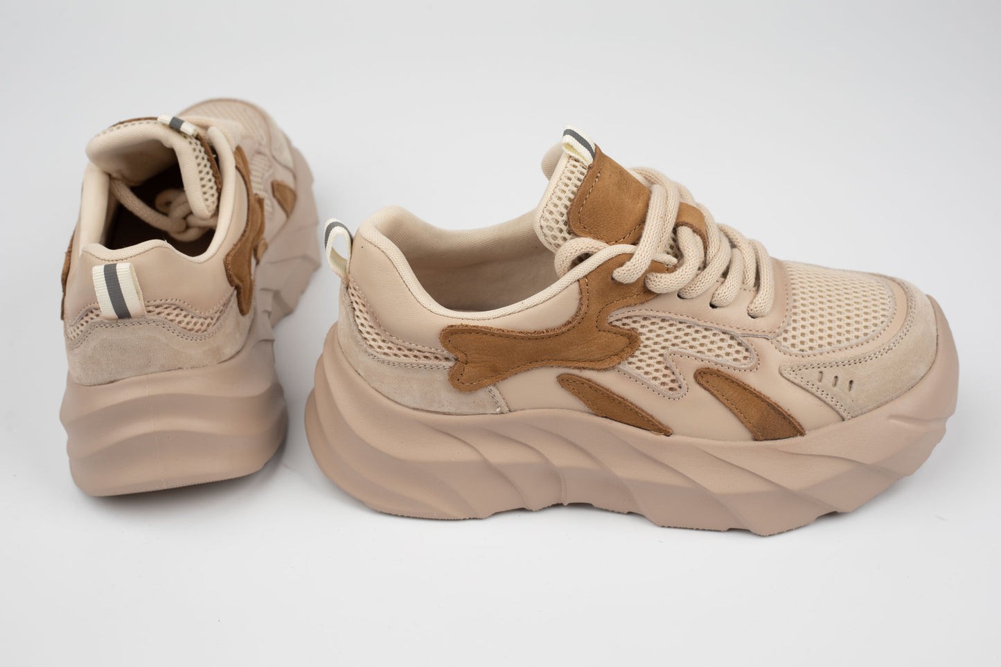 Adidași damă piele naturală FRANCO GERARDO 8255 Khaki